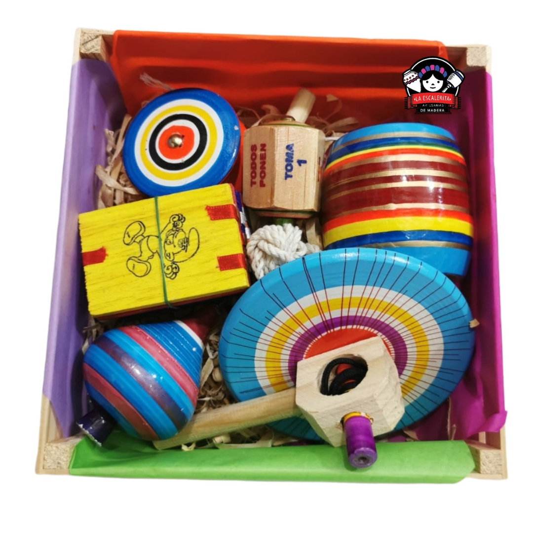 Huacal con Juguetes Tradicionales n 1 La Escalerita