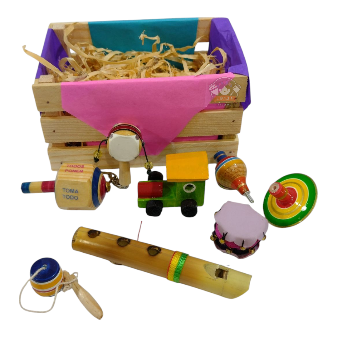 Huacal juguetes tradicionales N°3 Miniaturas