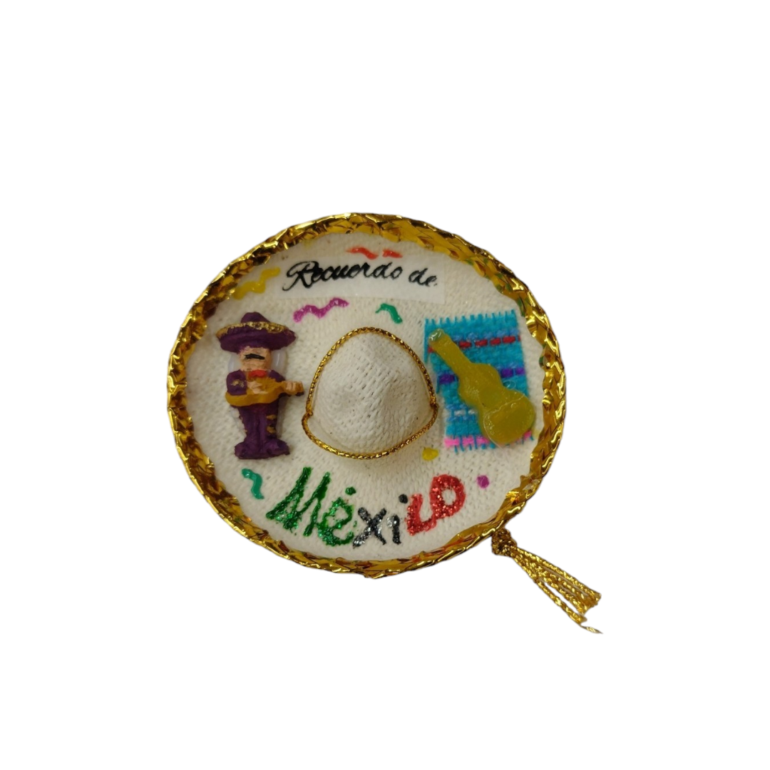 Sombrero Mexicano Decorado mini con imán