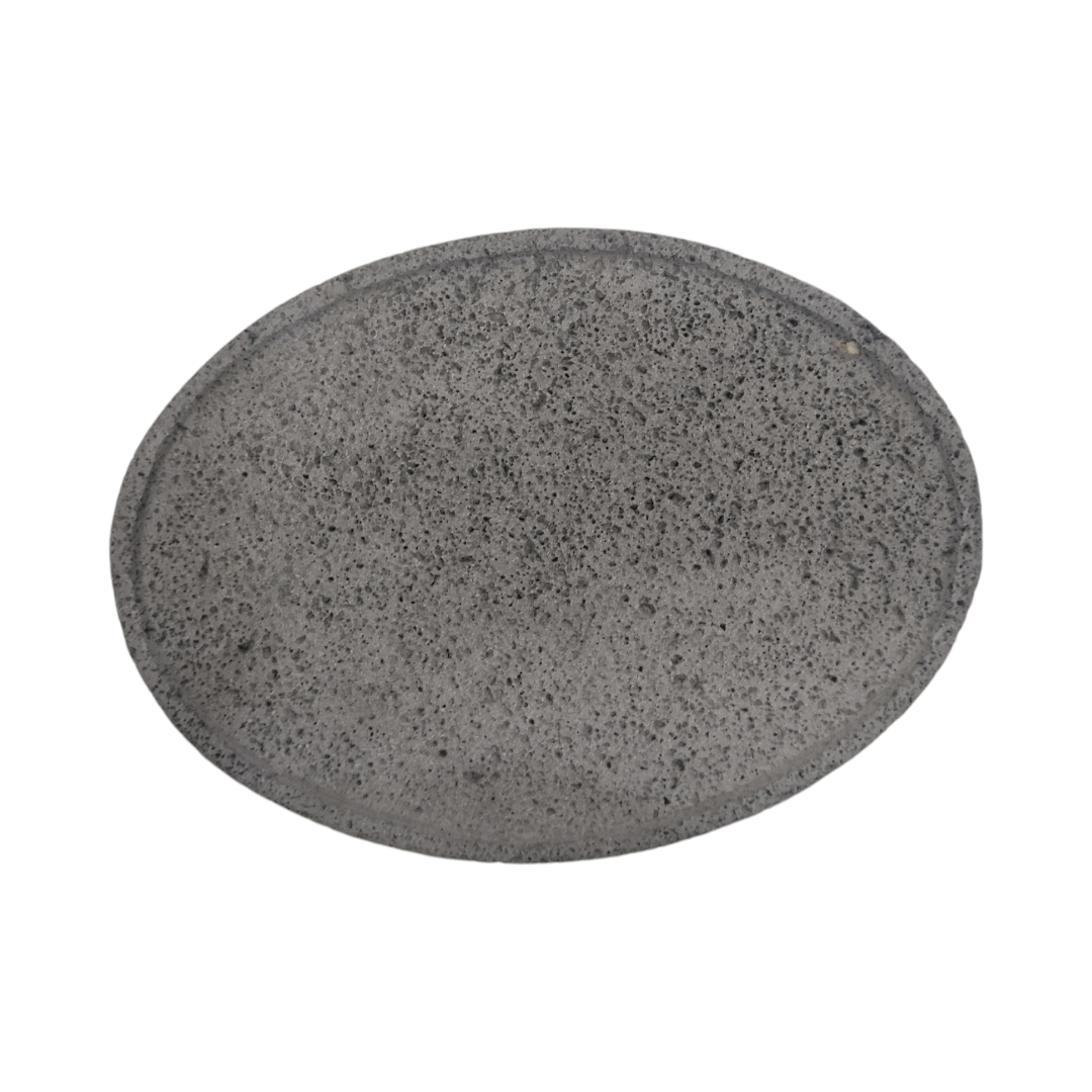 Plato oval piedra volcánica