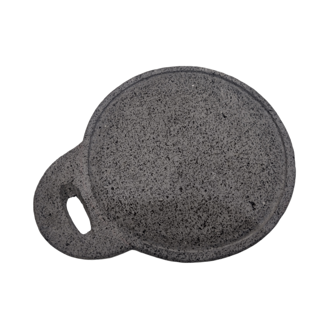 Plato c/asa piedra volcánica