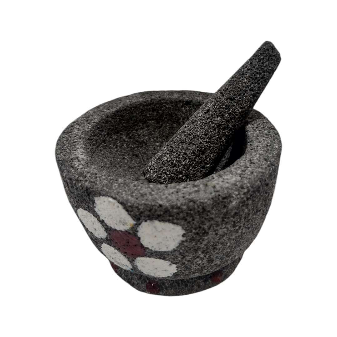 Molcajete mini redondo decorado