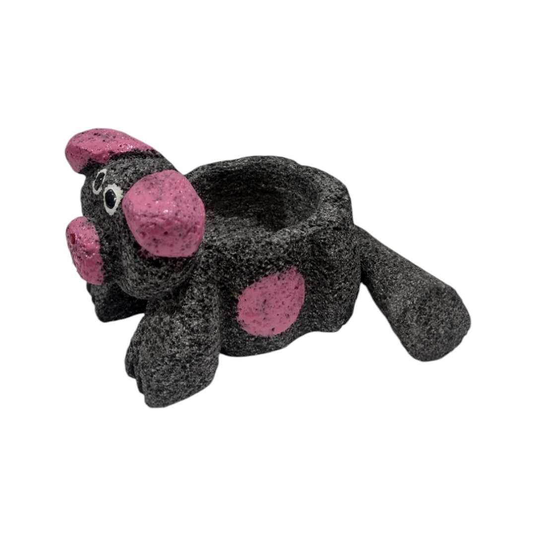 Molcajete mini cochinito rosa