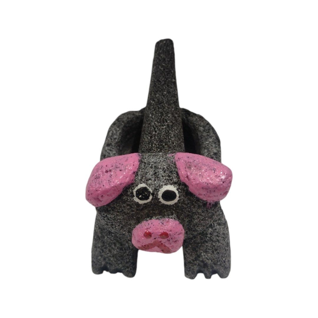 Molcajete mini cochinito rosa