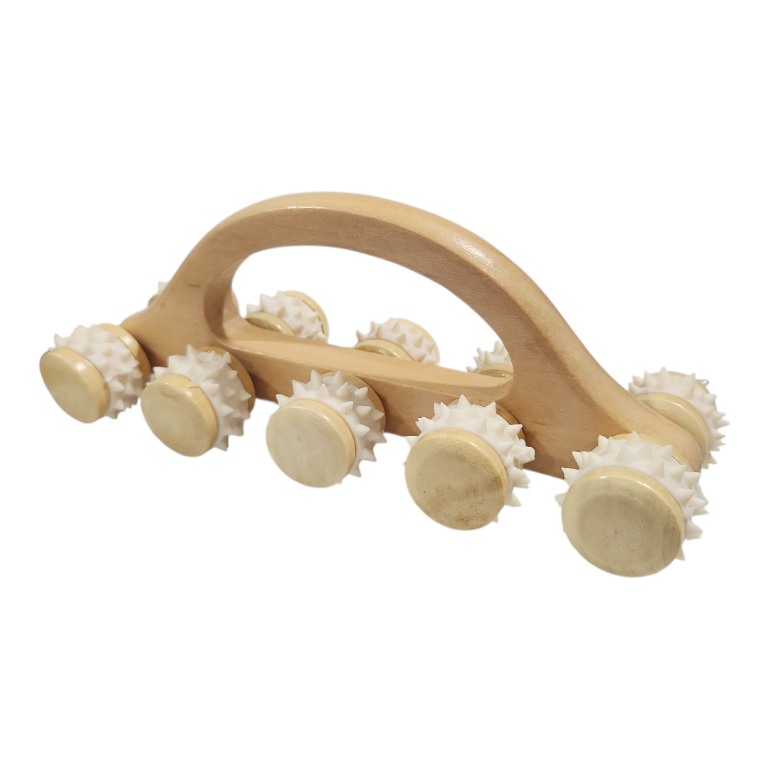 Carro Masaje 10 Ruedas Bambú