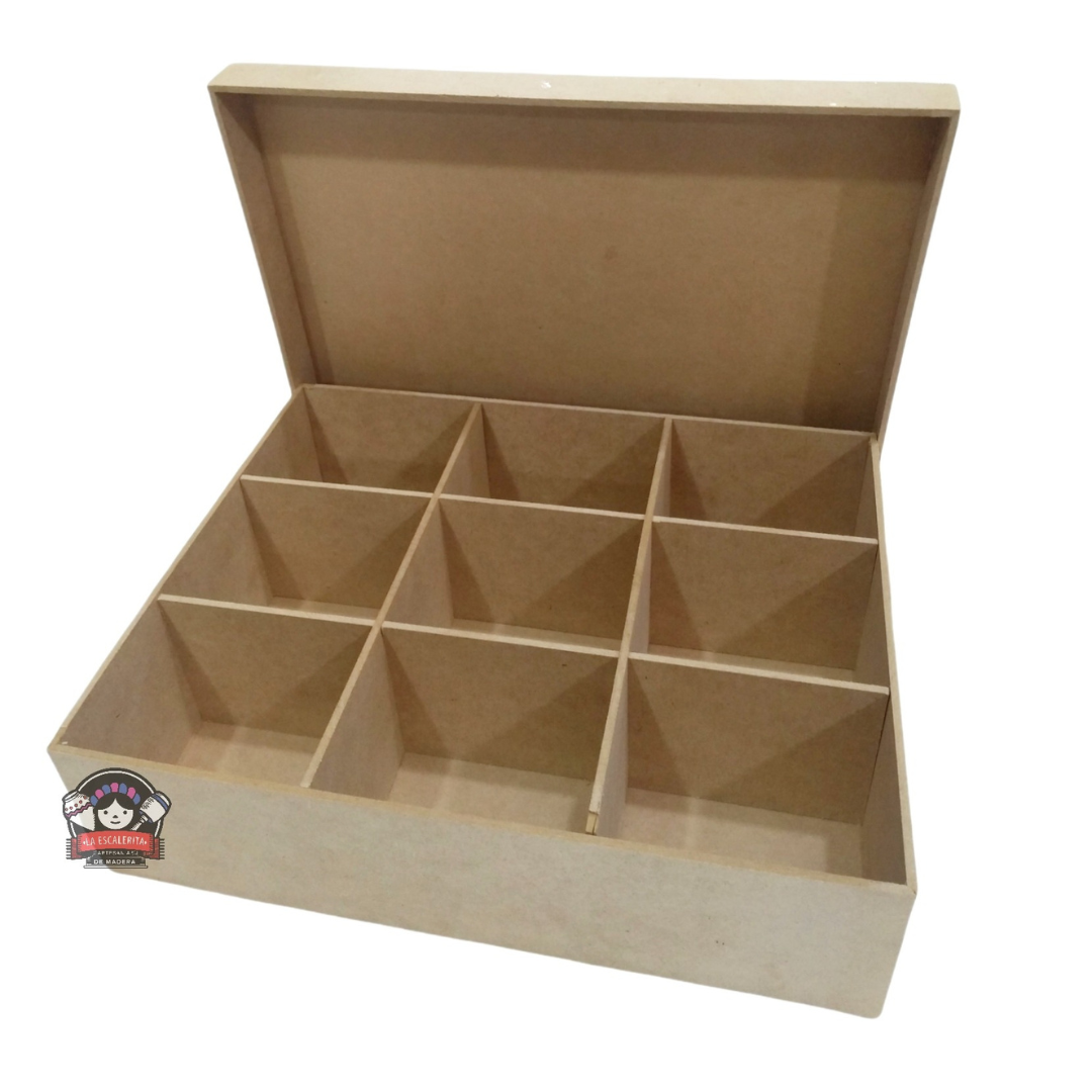 Caja c/ Tapa 9 Divisiones