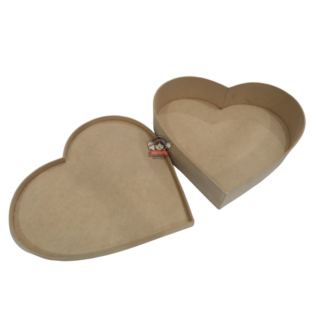 Corazón Con Tapa MDF Mediano