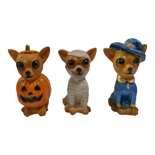 Perritos chihuahua Halloween - 3 pzas