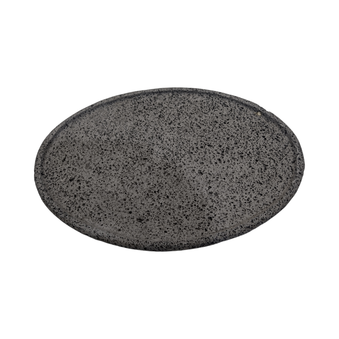 Plato oval piedra volcánica