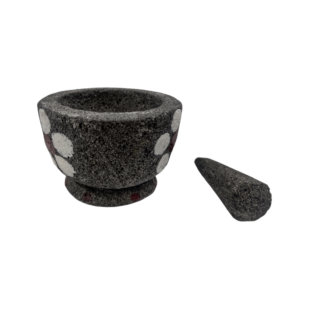 Molcajete mini redondo decorado