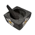 Molcajete mini cuadrado decorado