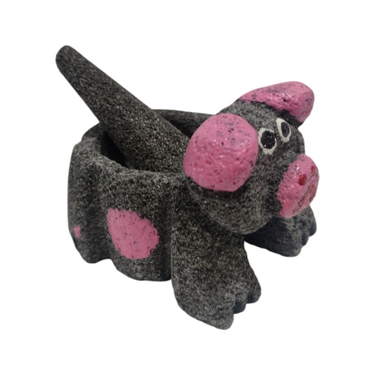 Molcajete mini cochinito rosa