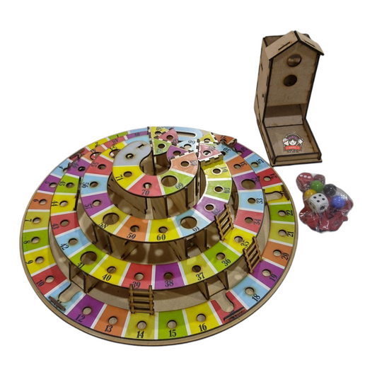 Juego Serpientes y Escaleras 3D MDF