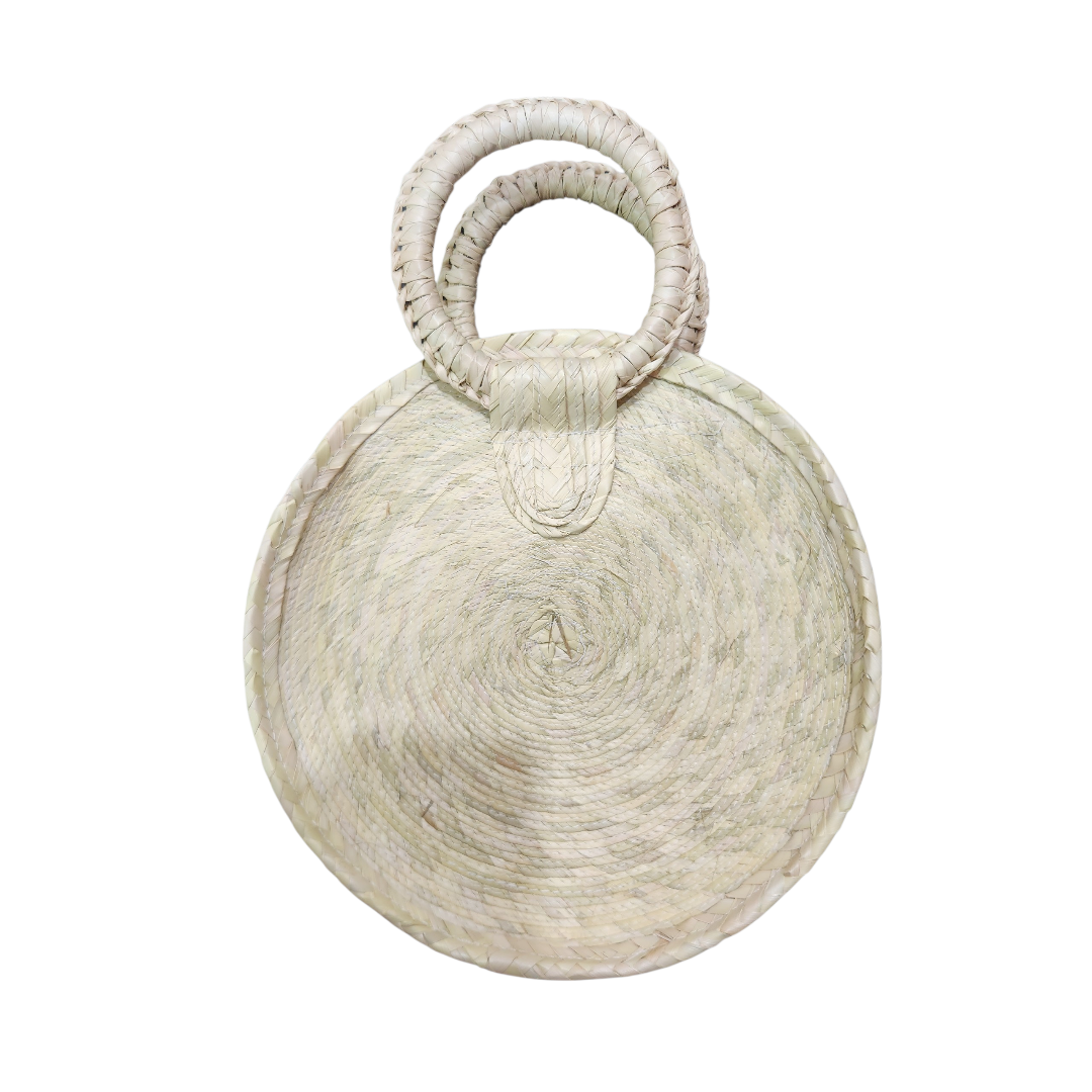 Bolsa de palma c/asa de aro 25cm